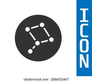 Grey Great Bear constellation icon isolated on white background.  Vector