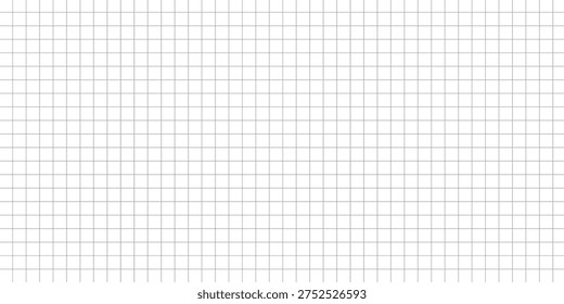 Grey grid pattern, transparent white background for design and overlay use. Grid paper long banner. Printable geometric design elements. Notebook paper. Technical architect blank. Checkered backdrop of map. Vector illustration. Eps10 - Powered by Shutterstock - Get 15% off with code: PIKWIZARD15