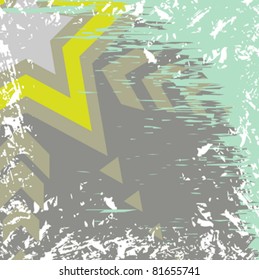 Grey grunge background with element of stars and arrows