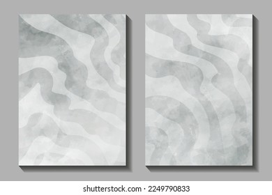 Grey grunge striped dirty vector texture background. Hand-drawn textured set illustration for cards, flyer, poster or cover design. Cement wall surface. Monochrome backdrop. Stone backdrop.