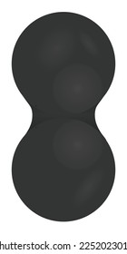 Grey gym facial ball. vector