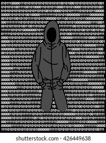 Grey hacker vector art