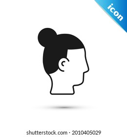 Grey Hairstyle for men icon isolated on white background.  Vector