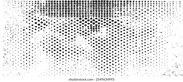 grey halftone background with texture with black dots.	
