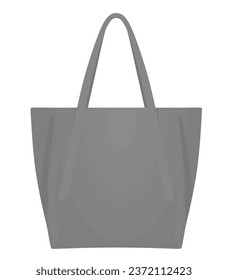 Bolso de mano gris. ilustración vectorial