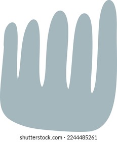 Grey hand drawn abstract shape illustration