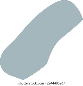 Grey hand drawn abstract shape illustration