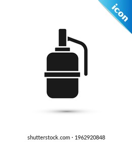 Grey Hand grenade icon isolated on white background. Bomb explosion.  Vector