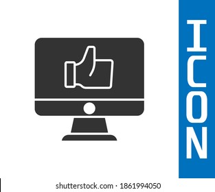 Grey Hand like icon isolated on white background.  Vector