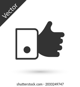 Grey Hand like icon isolated on white background.  Vector