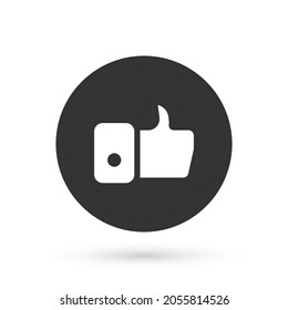 Grey Hand like icon isolated on white background.  Vector