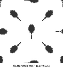 Grey Hand mirror icon isolated seamless pattern on white background.  Vector Illustration