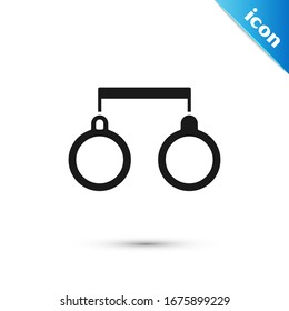 Icono de esposas grises aislado en fondo blanco.  Ilustración vectorial