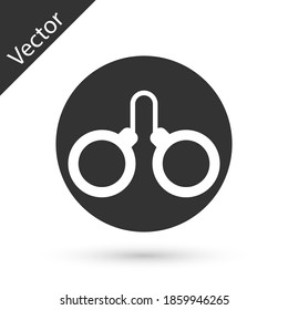 Icono de las esposas grimidas aisladas en fondo blanco. Vector.
