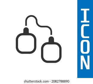 Grey Handcuffs icon isolated on white background.  Vector