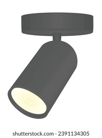 Grey hanging lamp. vector illustration