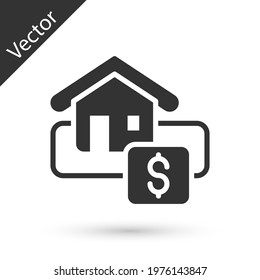 Grey Hanging sign with text Sale icon isolated on white background. Signboard with text Sale.  Vector