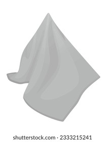 Grey hanging towel. vector illustration