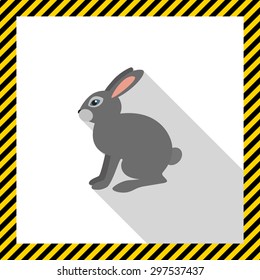 Grey hare icon