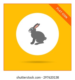 Grey hare icon