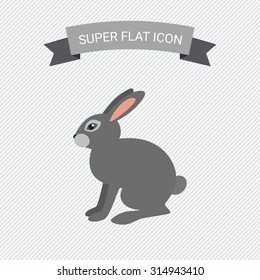 Grey hare icon
