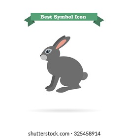 Grey hare icon