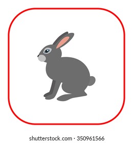 Grey hare icon