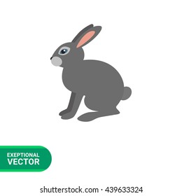 Grey hare icon