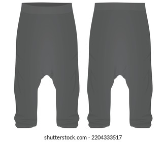 Grey harem pants. vector illustration