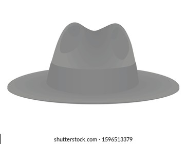 Grey hat band. vector illustration