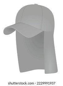 Grey head cover gear. vector
