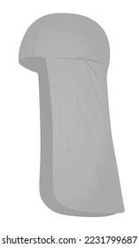 Grey head cover gear. vector