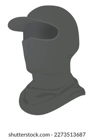 Grey  head cover gear. vector