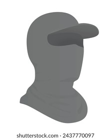 Grey  head cover gear. vector