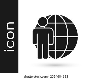 Grey Head hunting icon isolated on white background. Business target or Employment sign. Human resource and recruitment for business.  Vector