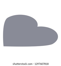 Grey heart icon. Isometric of grey heart vector icon for web design isolated on white background