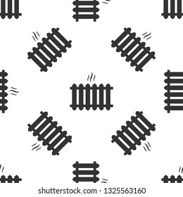 Grey Heating radiator icon isolated seamless pattern on white background. Vector Illustration
