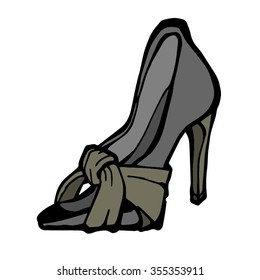 Grey high heel