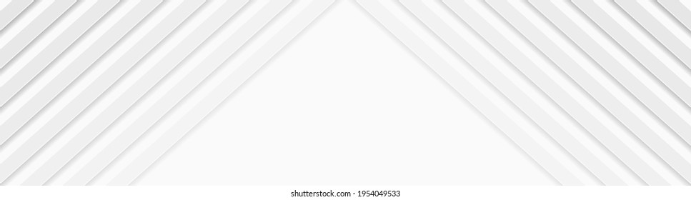 Grey hi-tech concept abstract stripes. White technology geometric background. Futuristic vector banner design