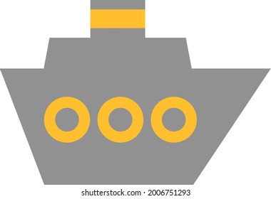 Nave de férias cinzenta, ilustração, vetor em um fundo branco.