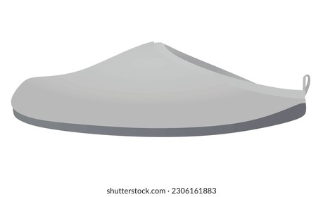 Grey home footwear. vector illustration