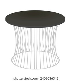 Grey home or outdoor table. vector illustration