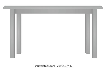 Grey home table. vector illustration