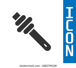Grey Honey dipper stick icon isolated on white background. Honey ladle.  Vector