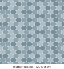 Grey honeycomb pattern. Honeycomb vector pattern. Honeycomb pattern.  Seamless geometric pattern for floor, wrapping paper, backdrop, background, gift card, decorating.