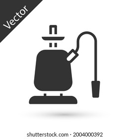 Grey Hookah icon isolated on white background.  Vector