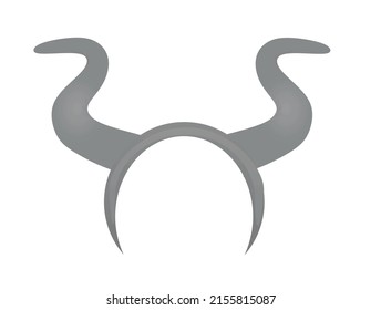 Grey  horns mask. vector illustration