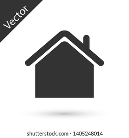 Grey House icon isolated on white background. Home symbol. Vector Illustration