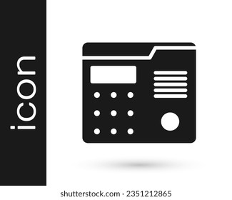 Grey House intercom system icon isolated on white background.  Vector Illustration