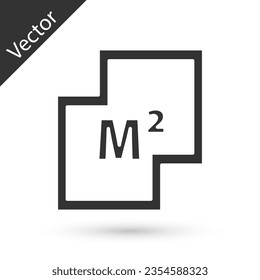 Grey House plan icon isolated on white background.  Vector